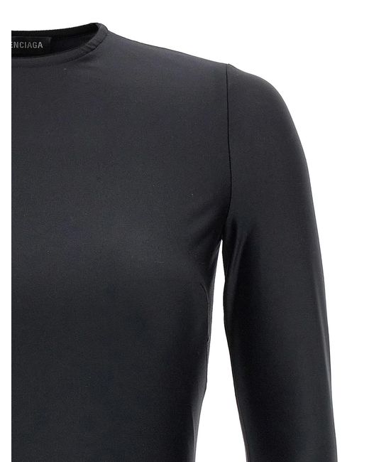 Balenciaga Black Cut-Out One Shoulder Dress