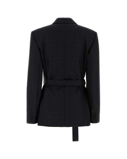 Loewe Black Embroidered Wool Blazer