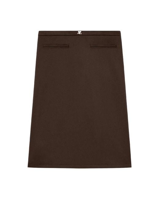 Courreges Brown Courregès Polyester Skirt