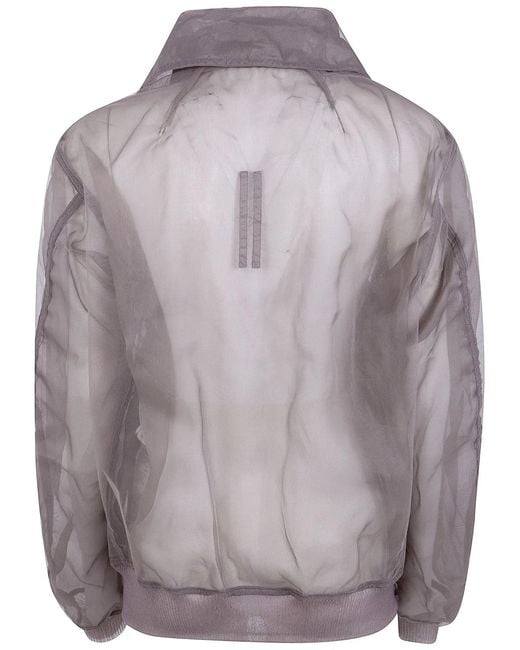 Rick Owens Gray "Bomber Dracucollar" Jacket