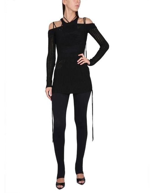 ANDREADAMO Black Andreadamo Mini Dress