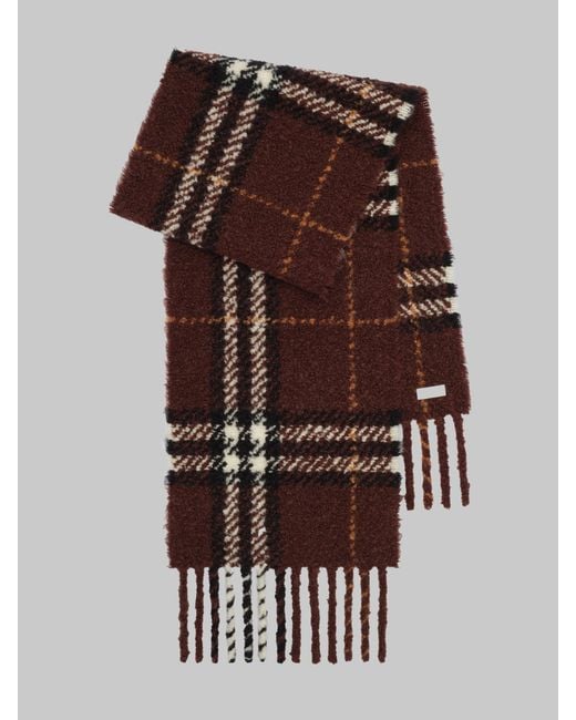 Burberry Brown Check Bouclé Scarf