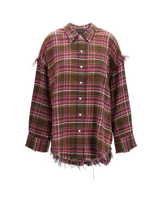 R13 Brown Cotton Shirt