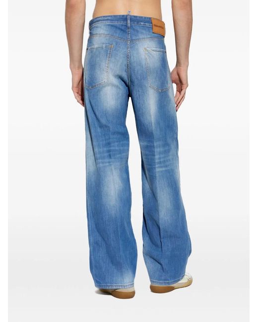 DSquared² Blue Cotton Trousers for men