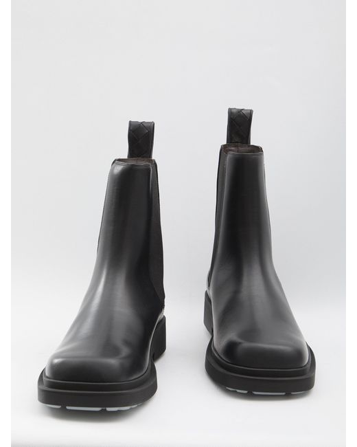 Bottega Veneta Black Calfskin Ben Chelsea Boot