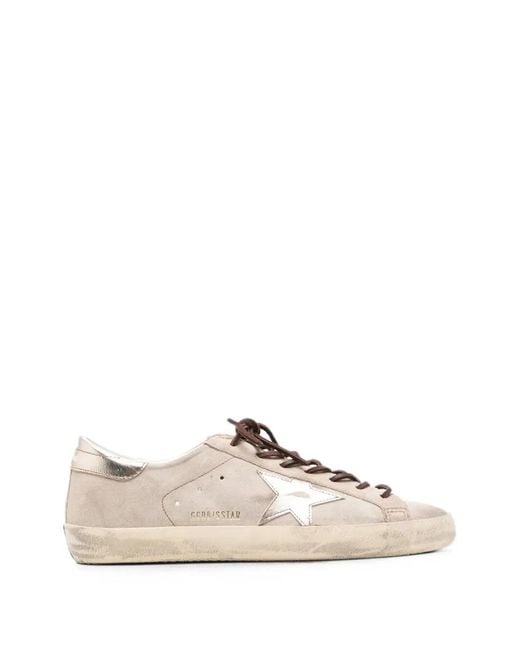 Golden Goose Deluxe Brand White "Superstar" Suede Upper Toe And Tongue Laminated Star And Heel for men