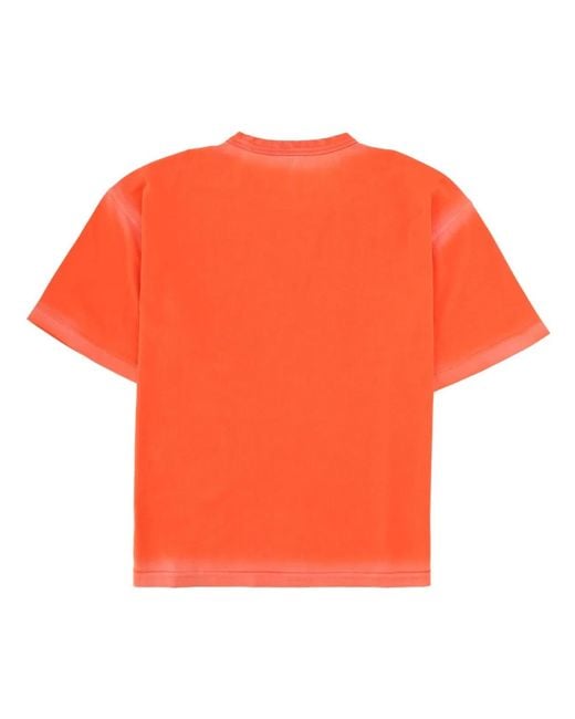YMC Orange T-Shirt "Triple Pocket" for men