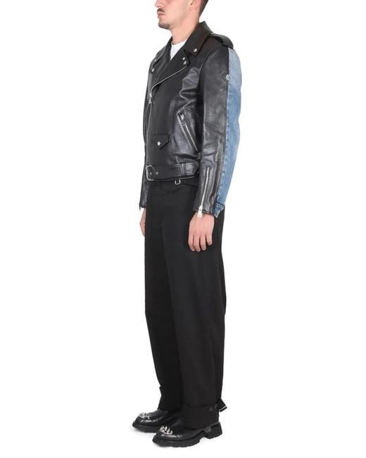 McQueen Black Cargo Pants for men
