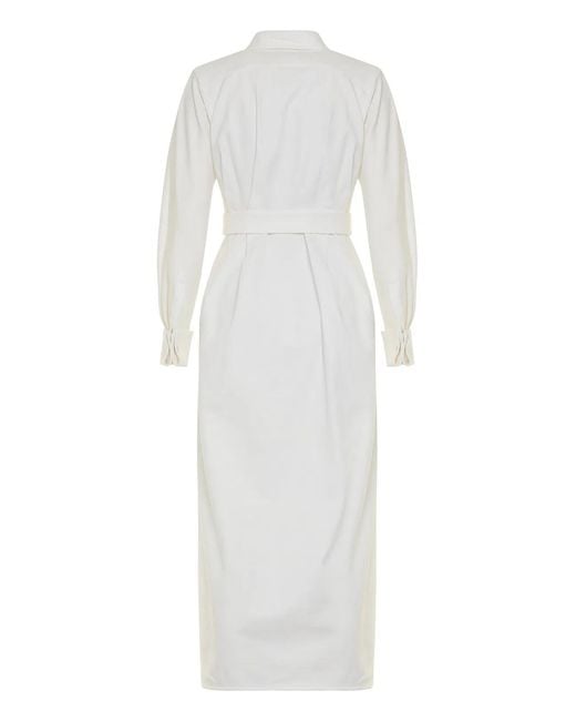 Max Mara White Arezzo Cotton Shirtdress