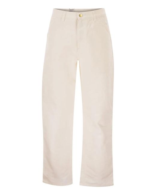 Carhartt White Cotton Trousers