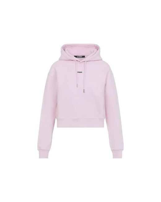 Jacquemus Pink Hoodie Logo Patch