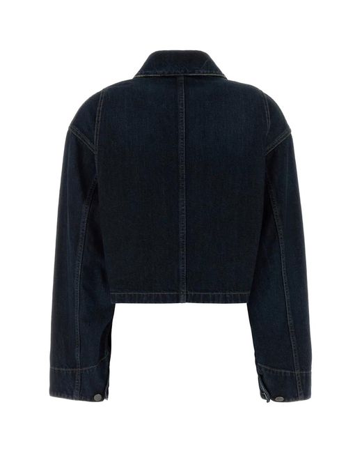 Prada Blue Logo Shirt Collar Jacket