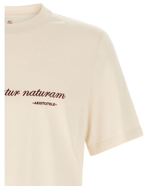 Brunello Cucinelli Natural 'Ars Imitatur Naturam' T-Shirt for men