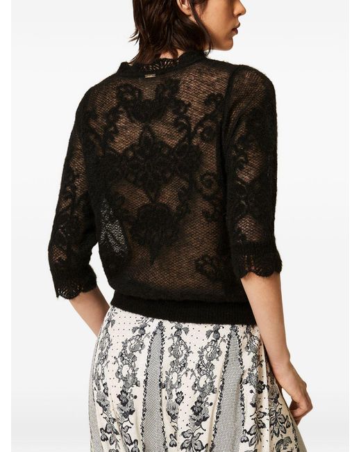 Twinset Black Wool Sweater