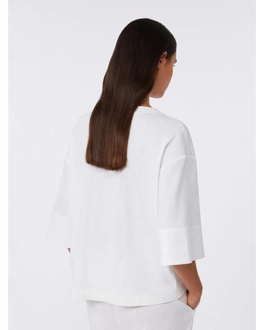 Max Mara White Mxpsospiro Blouse