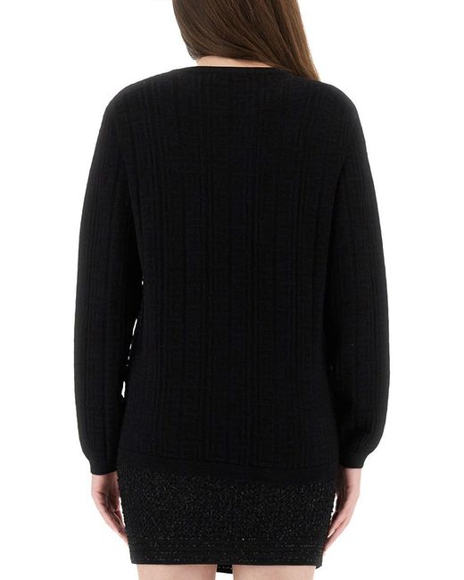 Balmain Black Knitted Tops
