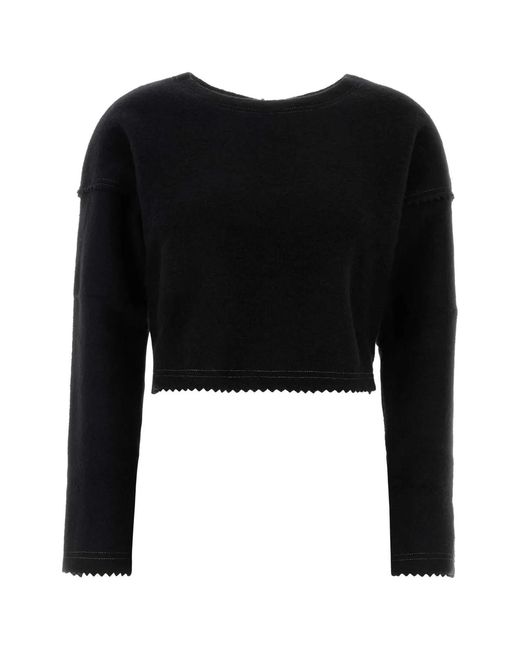 Max Mara Black Wool Blend Crespo Sweater