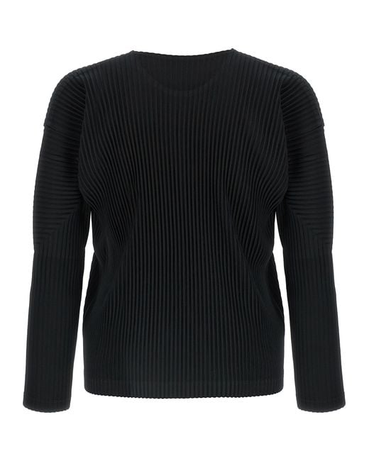 Homme Plissé Issey Miyake Black 'Basics' T-Shirt for men