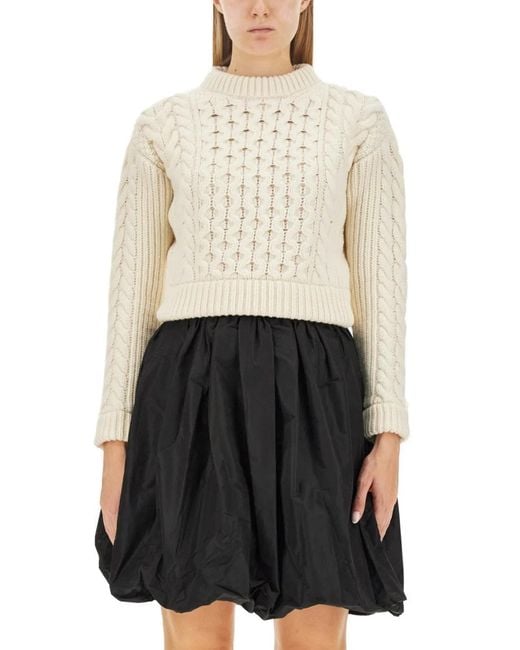 Patou White Woven Sweater