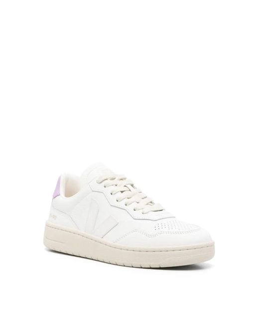 Veja White V-90 O.T. Leather Sneakers
