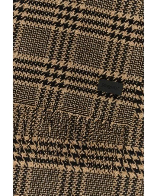 Saint Laurent Multicolor Embroidered Silk Blend Scarf