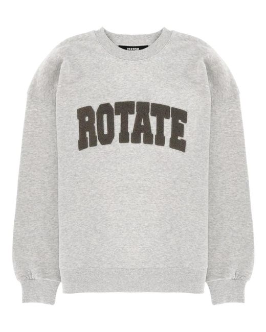 ROTATE BIRGER CHRISTENSEN Gray Rotate Birger Christensen Sweatshirt With Logo