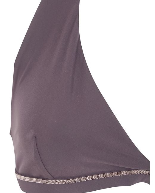 Brunello Cucinelli Purple Swimsuit Top