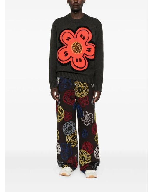 KENZO Red Sweater With Boke Flower for men