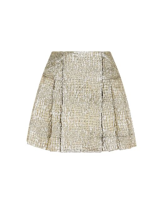 Simone Rocha Natural Pleated Mini Kilt With Ties Skirt