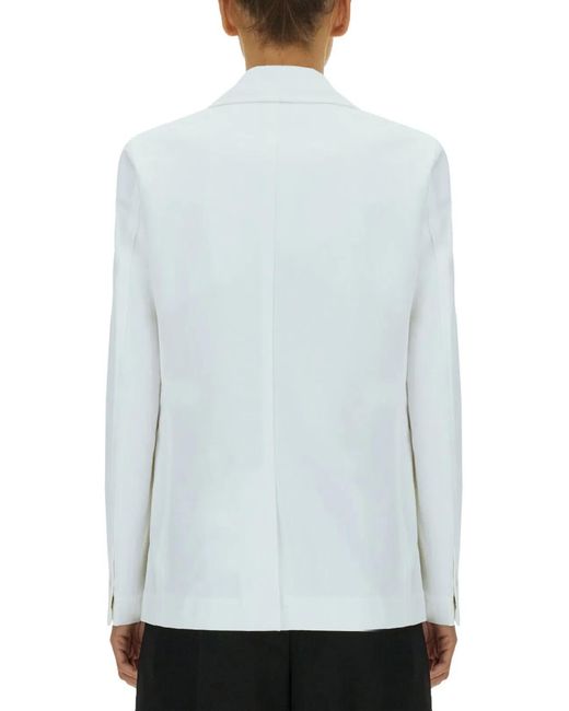 Bottega Veneta White Single-Breasted Jacket