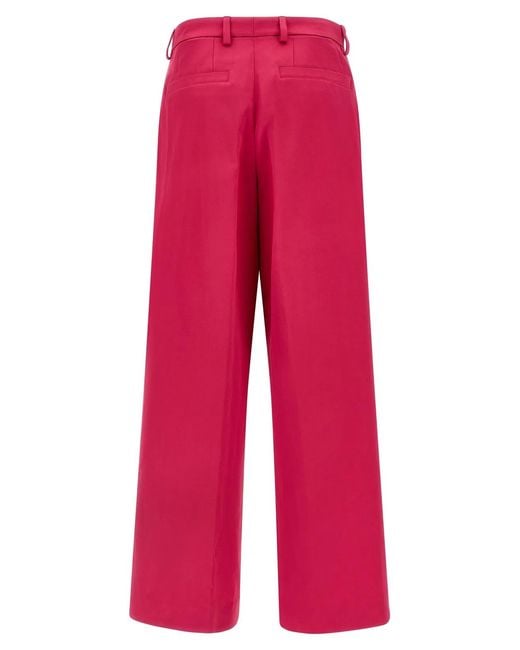 Dries Van Noten Red 'Penn' Pants