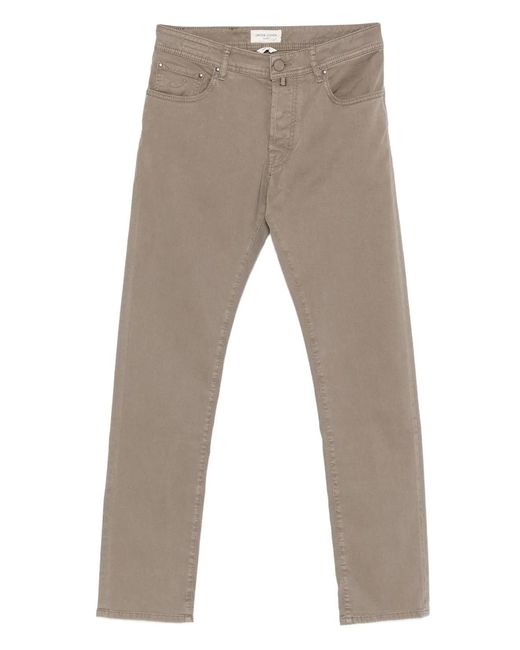 Jacob Cohen Gray Pant 5 Pkt Slim Fit Bard for men