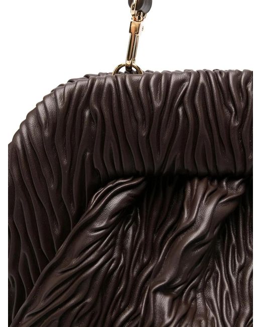 THEMOIRÈ White Bios Arricciato Apple Chocolate Leather Bag
