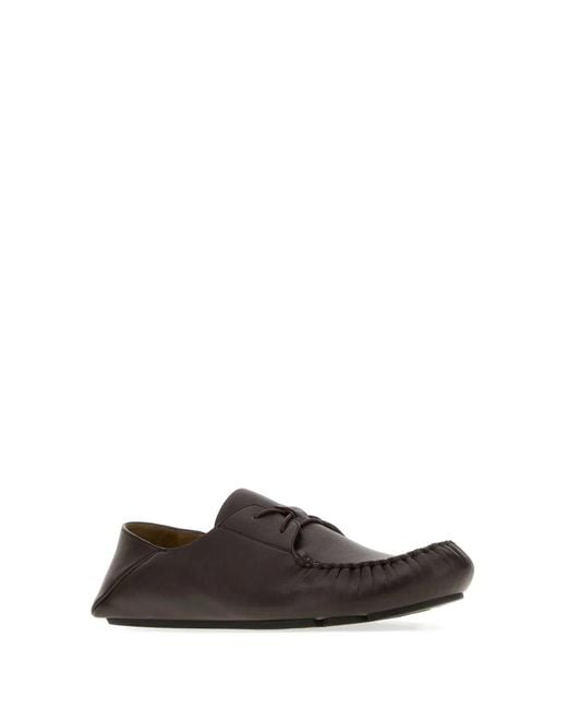 Loewe Brown Dark Leather Rambla Loafers for men
