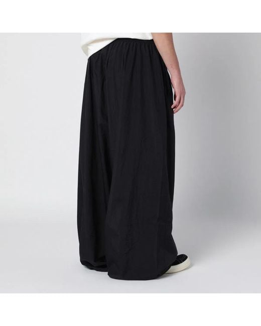 Y-3 Black Wide 3-Stripes Raw Edge Trousers for men