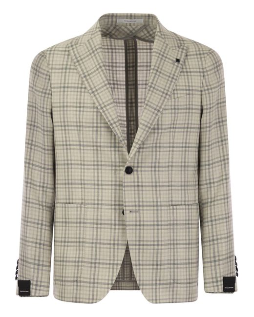 Tagliatore Gray Check Pattern Jacket for men