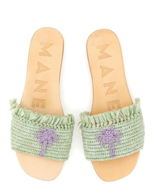 Manebí White Manebi Sandal With Logo