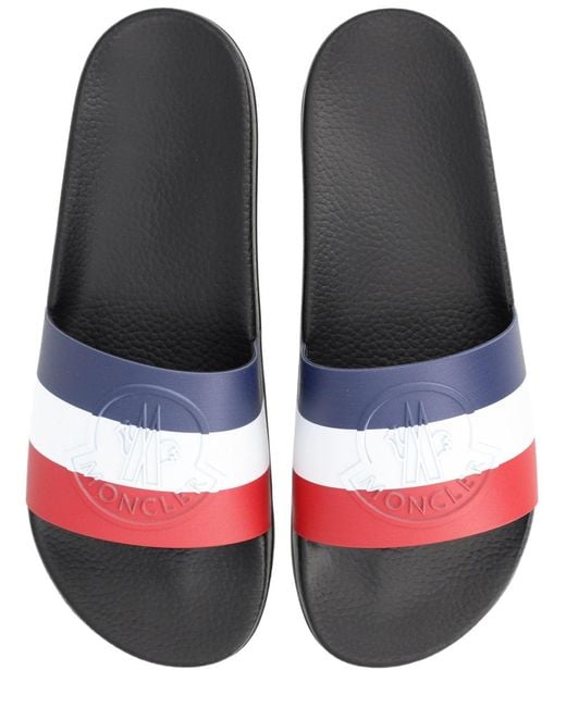 Moncler White Slide "Basile" for men