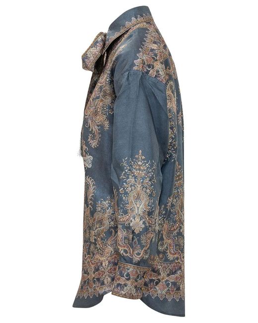 Zimmermann Blue Camicia Valiant
