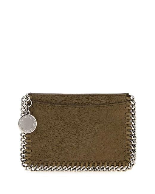 Stella McCartney Brown Falabella Flat Card Holder Eco Shaggy Deer W/Ruthe
