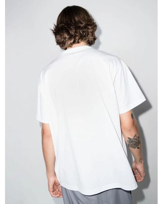Burberry White Cotton Crew-Neck T-Shirt for men