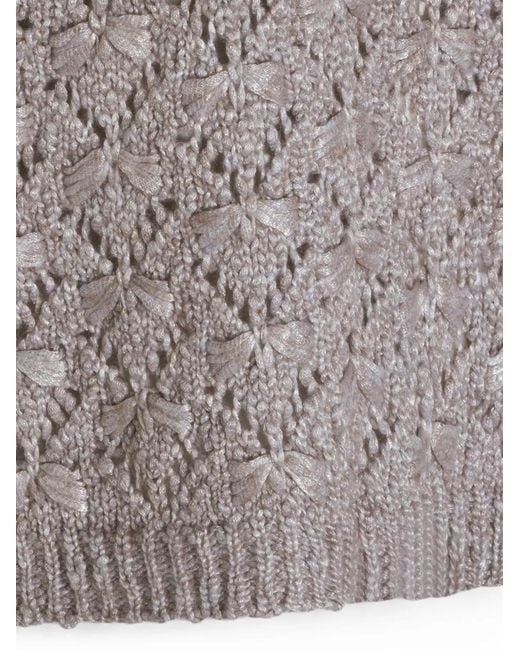 Fabiana Filippi Gray Wool Blend Top