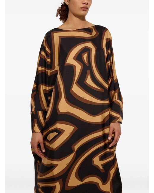 Emilio Pucci Multicolor Printed Silk Kaftan