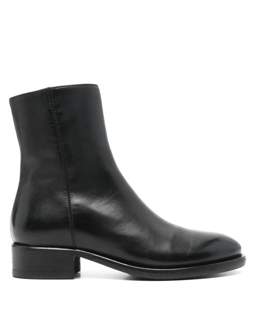 Alberto Fasciani Black "Isabel" Straccio Short Boots