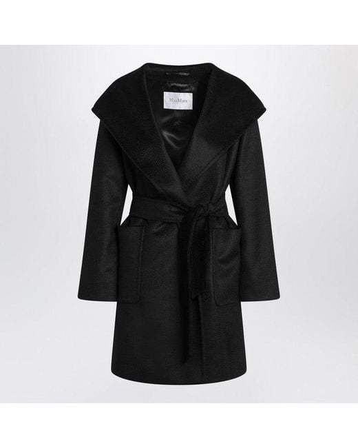 Max Mara Black Camel Wrap Coat