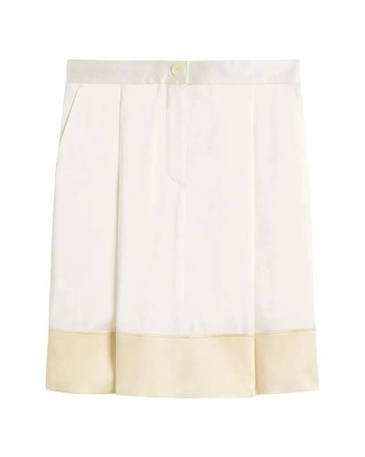 Totême White Soft Tuxedo Skirt