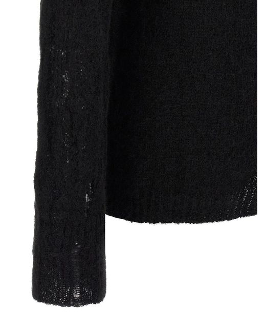 Thom Krom Black Alpaca Wool Sweater for men