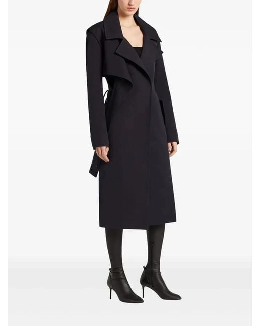 Courreges Black Courregès Twist Cotton Trench Coat
