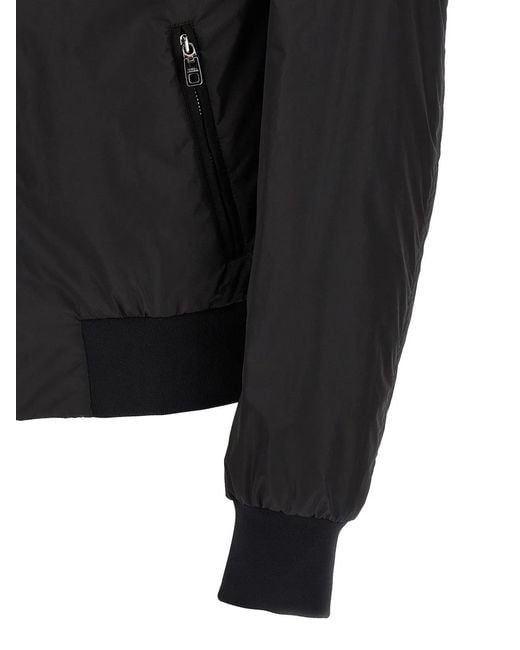 Dolce & Gabbana Black Dolce & Gabbana 'Dg' Patch Bomber Jacket for men