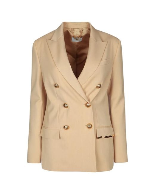Elisabetta Franchi Natural Blazer Doppio Petto